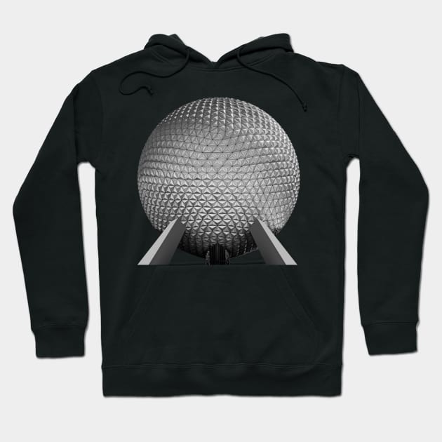 EPCOT Ball Black and White Hoodie by Enzwell